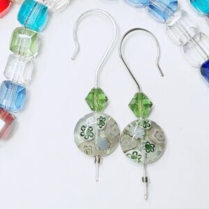 bohemian earrings 436# Millefiori earrings Murano earrings Glass earrings sun ar